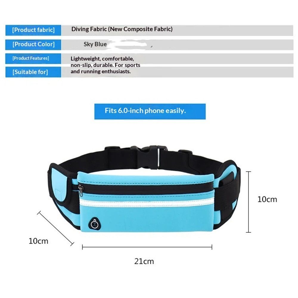 Running Belt for Women and Men, Money Belt and Running Fanny Pack, Hiking Fanny Pack, Holder for Cell Phone, Money, and Keys, Adjustable Belt Pouch fits Most Phone and Waist Sizes