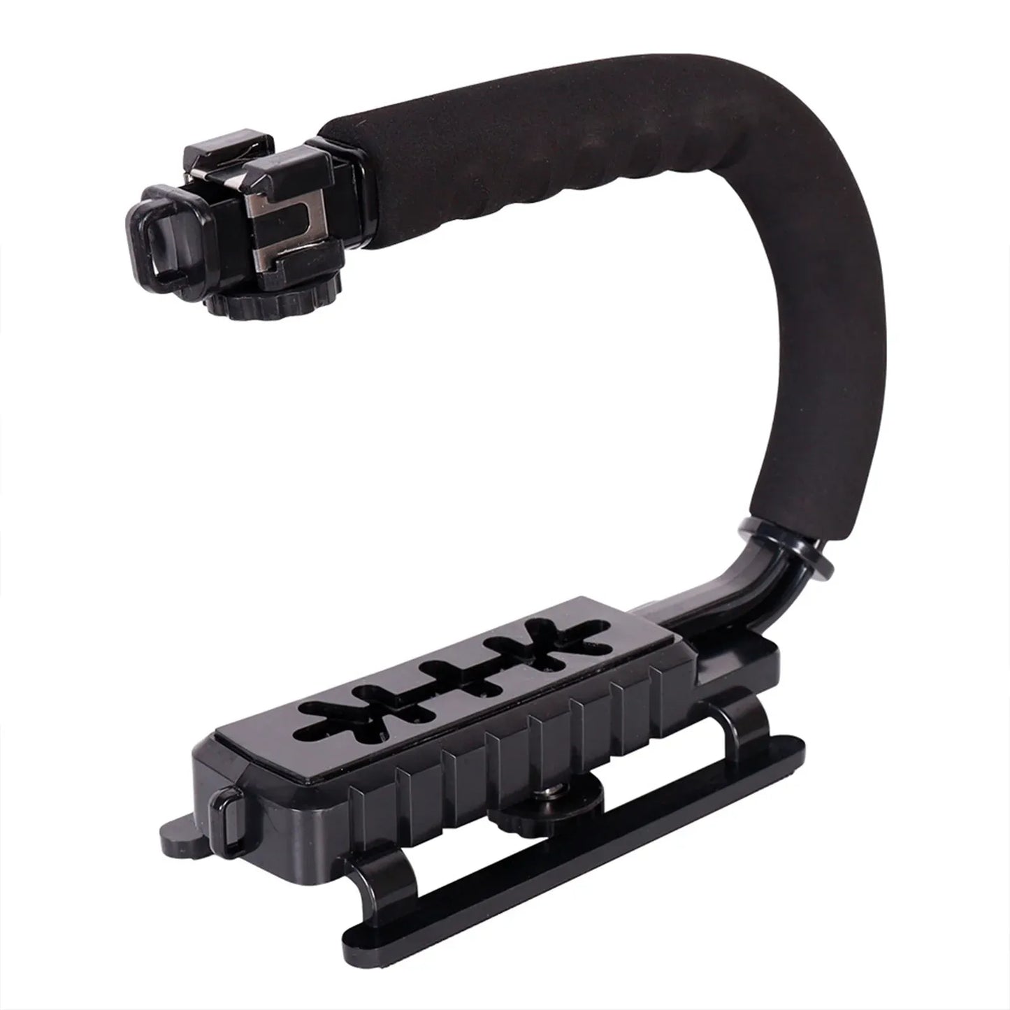 Handheld Camera Stabilizer U Grip, Lightweight Anti Skid Video Photo Grip With Cold Shoe Mount