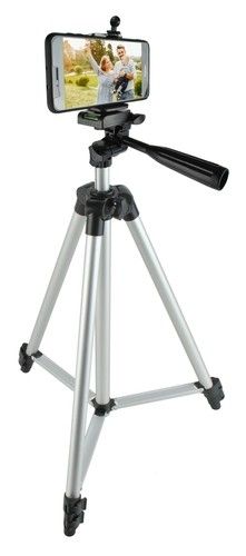 Phone Tripod Black, Mobile Camera Stand & Selfie Stick with Adjustable Height
