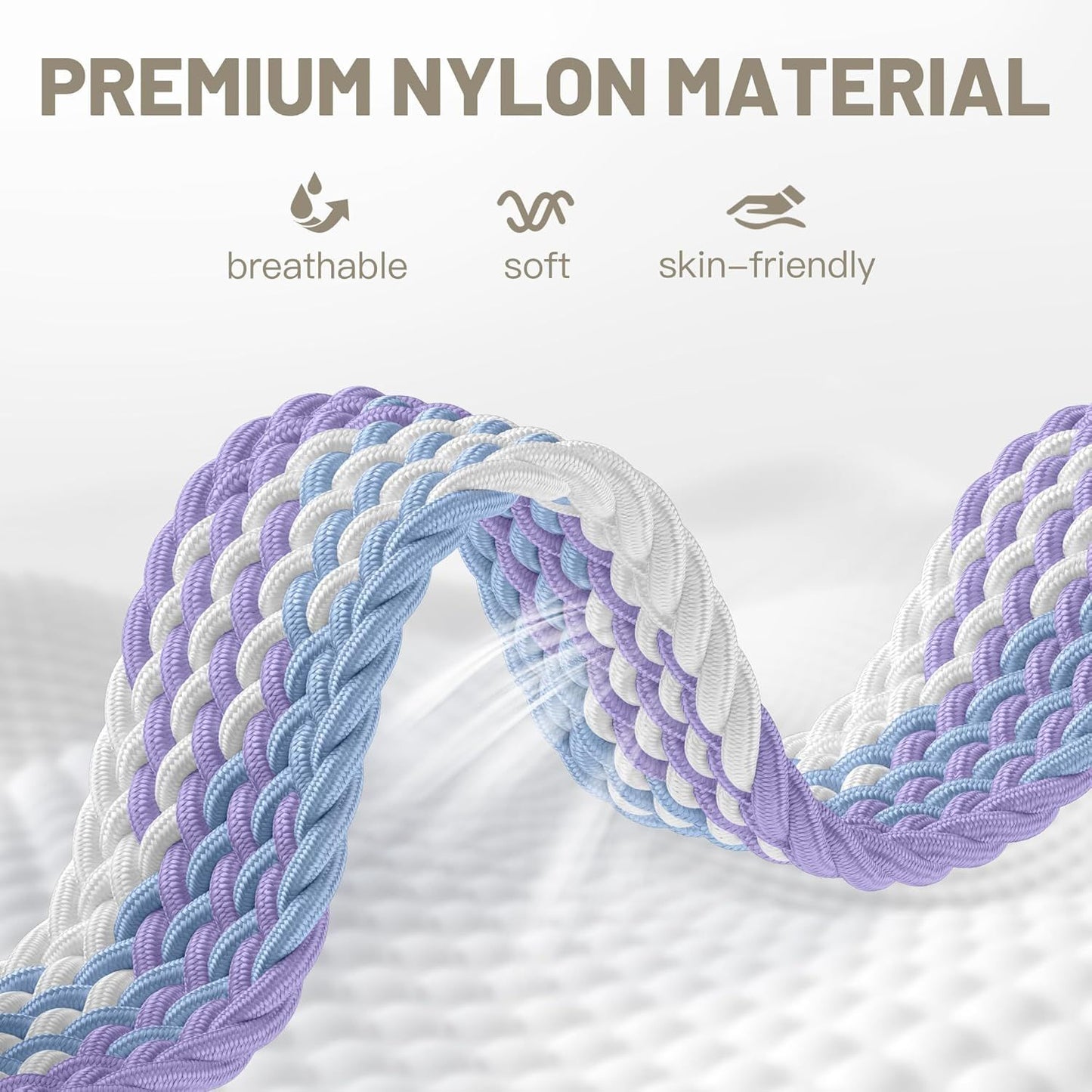 Magnetic Braided Band Compatible with Samsung Galaxy Watch 8 Band 40mm 44mm/Galaxy Watch 8 Classic 46mm Women Men, Stretchy Nylon Fabric Sport Strap No Gap Soft Comfort Wristband Accessories