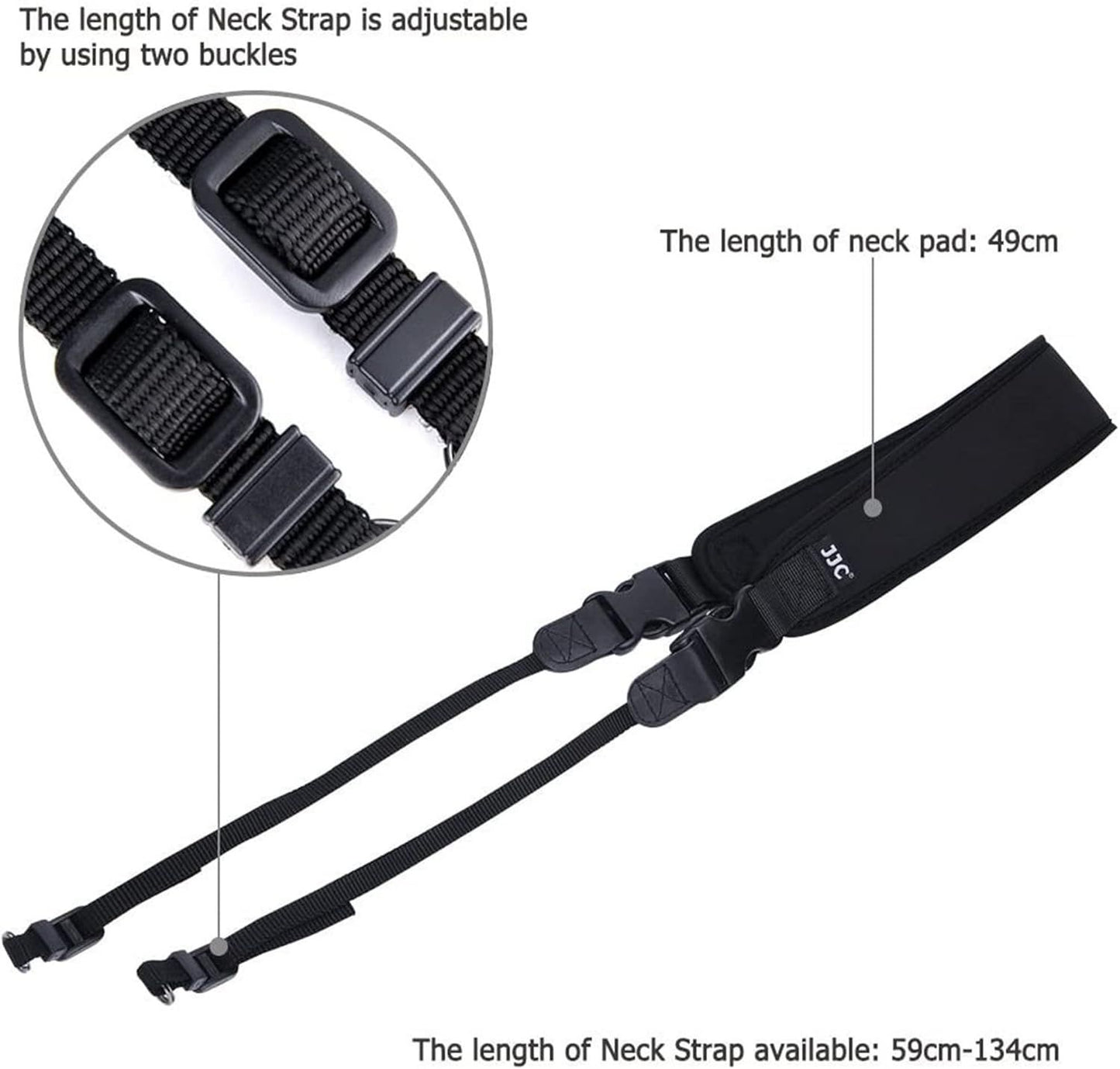 Mirrorless DSLR Camera Neck Strap with Quick Release for Canon R1 R100 R8 R50 Rebel T8i T7i 4000D 90D SL3 A7 V IV A1 II A6700 A7R VI V A7SIII II Z50II Z5II Zf Z30 Z6 Z7II Z50 D780 P1100 OM-5 Mark II