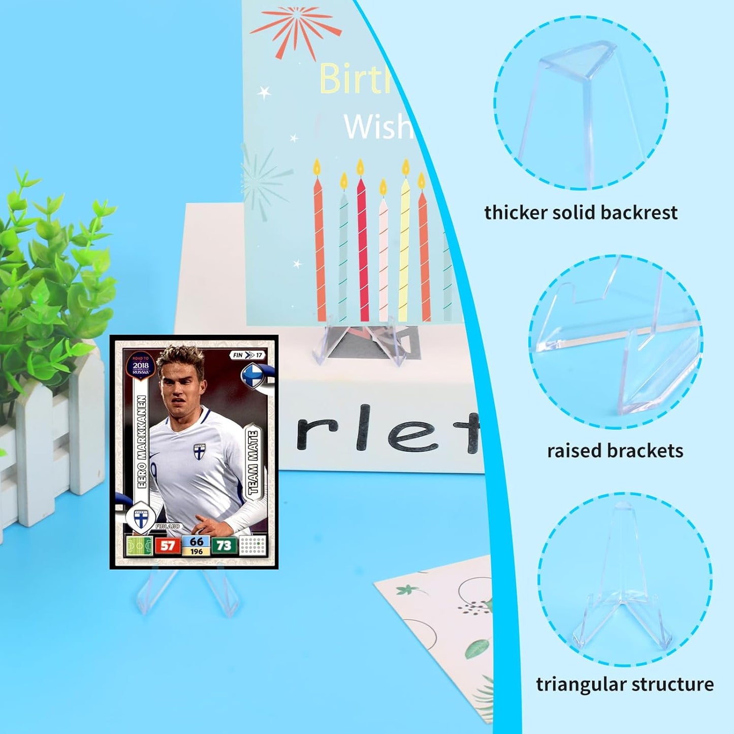 32Packs Card Display Stand, Card Stand, Card Stands for Sports Cards, Trading Card Stand, Acrylic Material, 2.2 Inch Tall