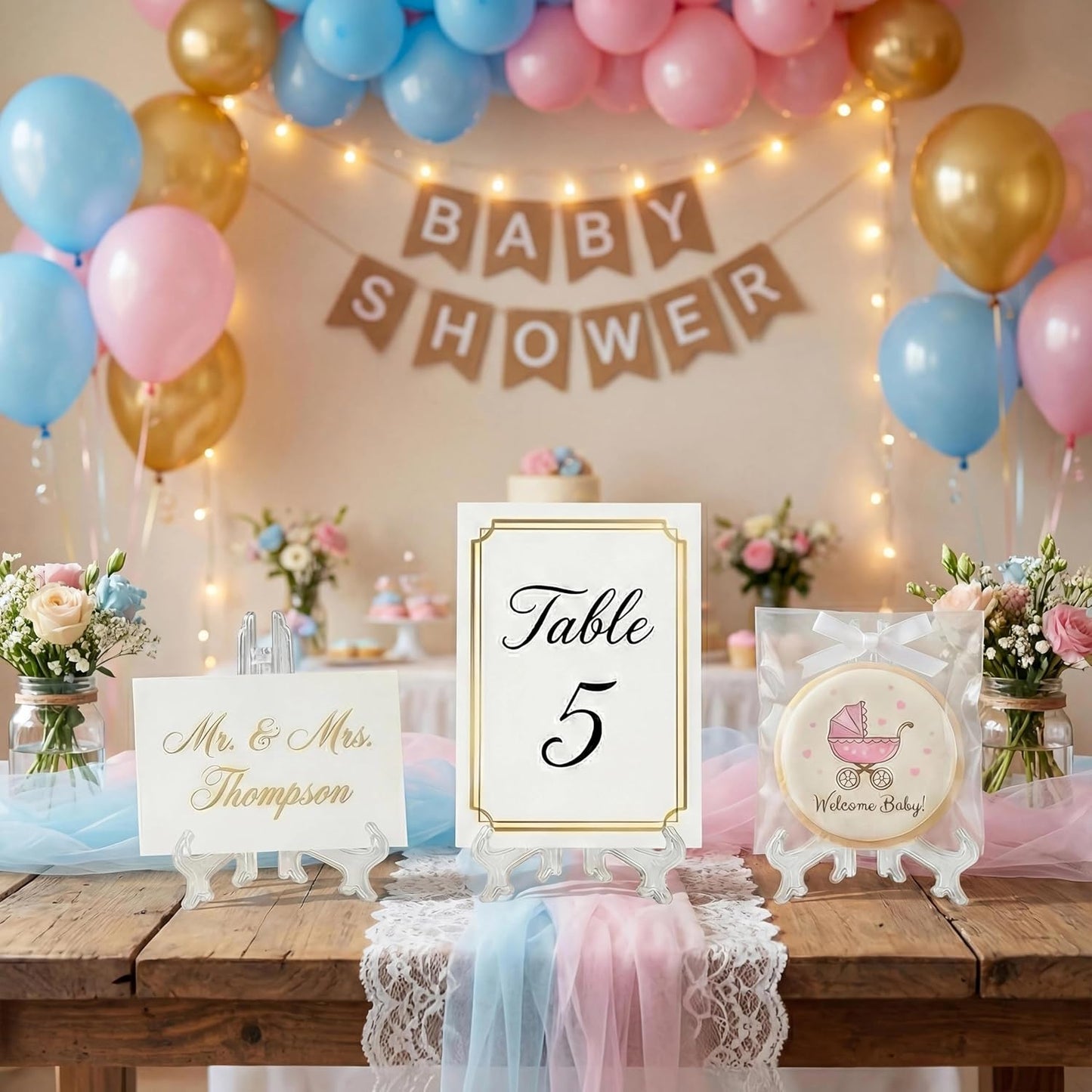 3 Inch Clear Plastic Easels or Stand/Plate Holders to Display Pictures or Other Items at Weddings, Home Decoration, Birthdays, Tables (12 Pack)