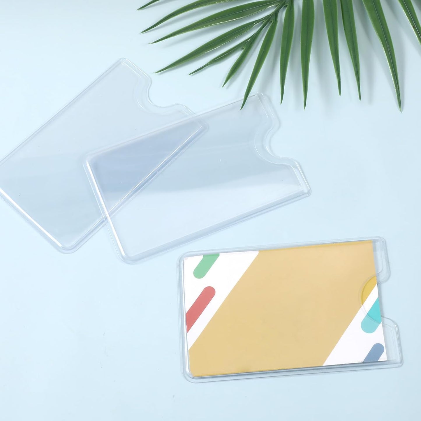 8 Pcs Plastic Credit Card Sleeves for Wallet, Clear Social Security Cards Protector, Waterproof Card Holders Sleeves, Side Loading Protectors for Driver's License, Debit Cards (3.6" x 2.3")