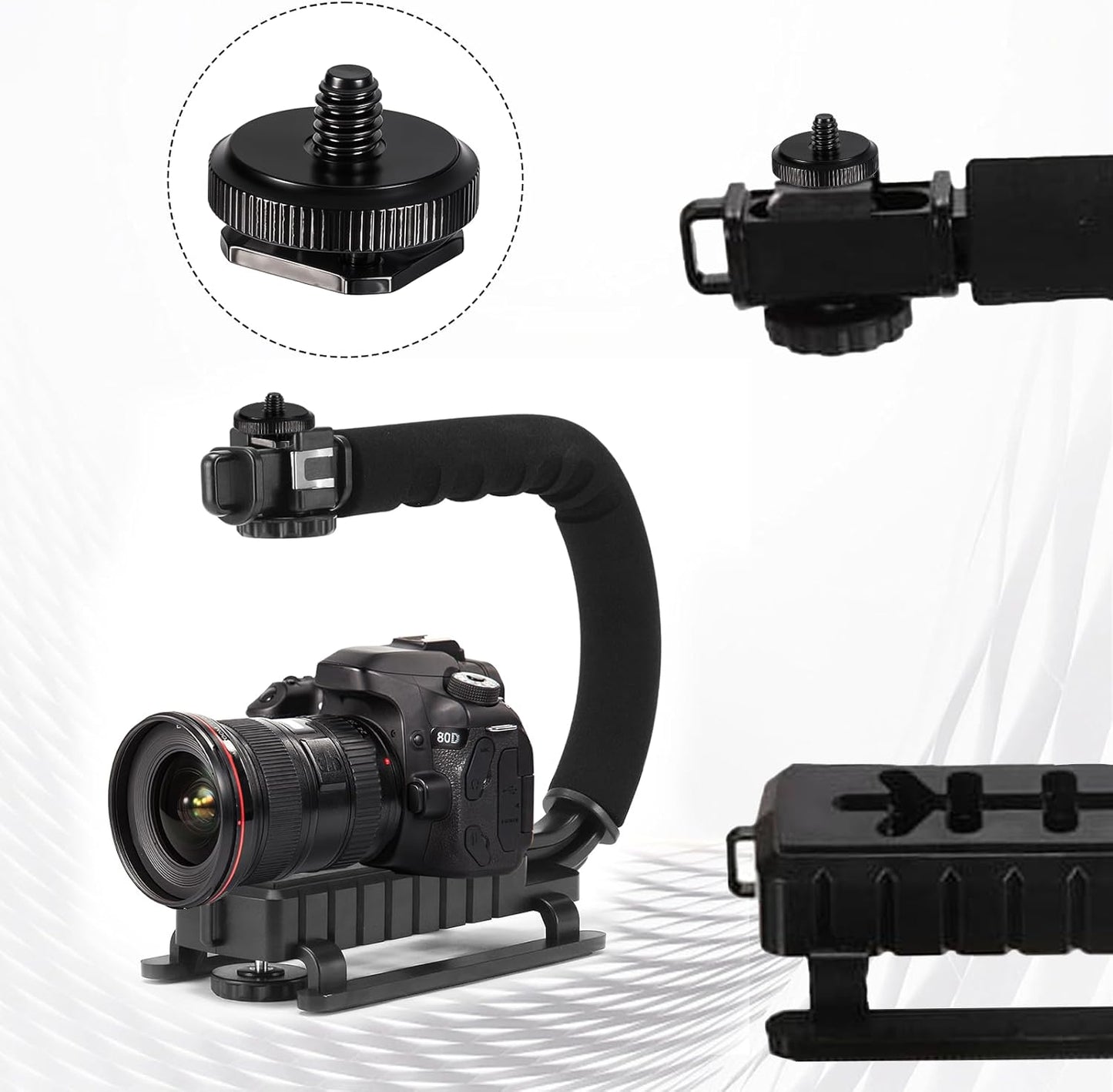 4 Pcs 1/4 Inch Camera Adapter Screws, Compatible with Versatile Flash Hot Shoe Mounts for DSLR Camera Rigs, Tripods, Mounting Accessories