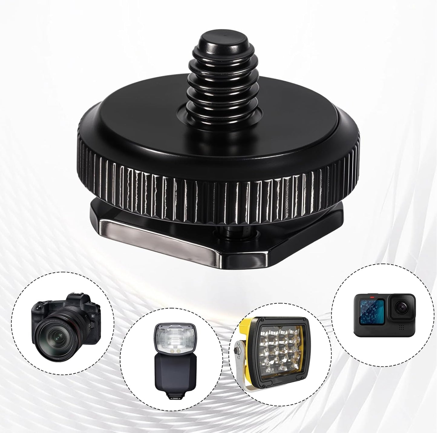 4 Pcs 1/4 Inch Camera Adapter Screws, Compatible with Versatile Flash Hot Shoe Mounts for DSLR Camera Rigs, Tripods, Mounting Accessories