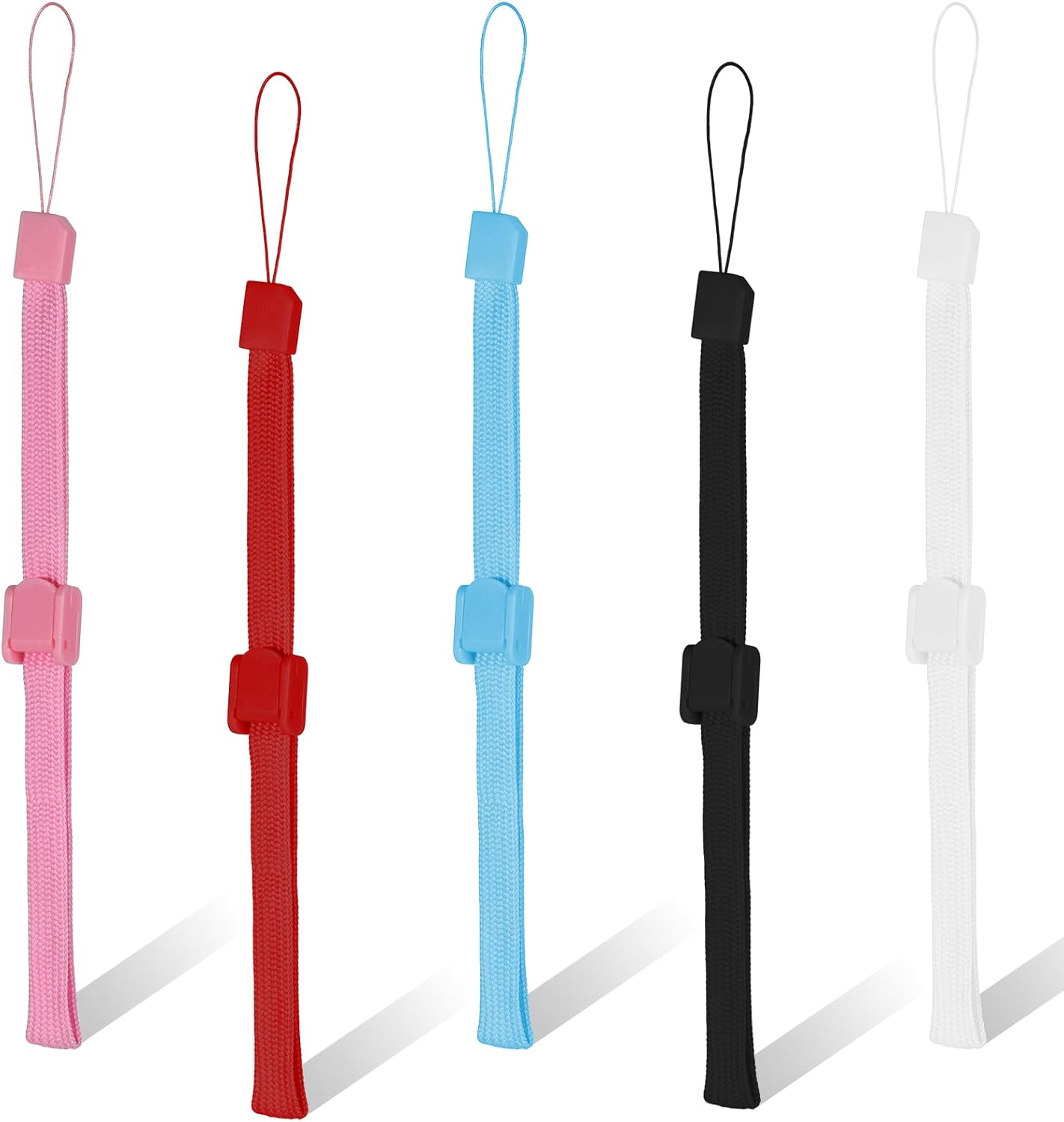 5 PCS Hand Wrist Strap, Adjustable Phone Lanyards for Cell Phone Multi Purpose Wristbands Phone Strap Wristlet Wristband with Lock for Wii Remote Controller, Mobile Phone, Mp3, Digital Camera