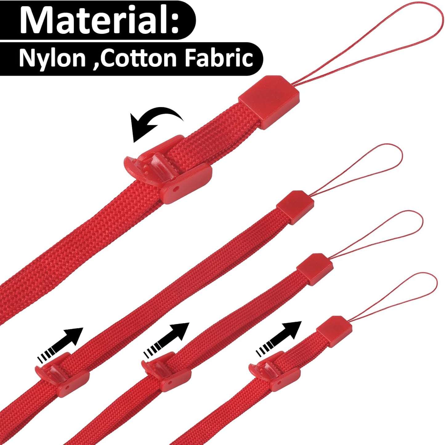 5 PCS Hand Wrist Strap, Adjustable Phone Lanyards for Cell Phone Multi Purpose Wristbands Phone Strap Wristlet Wristband with Lock for Wii Remote Controller, Mobile Phone, Mp3, Digital Camera
