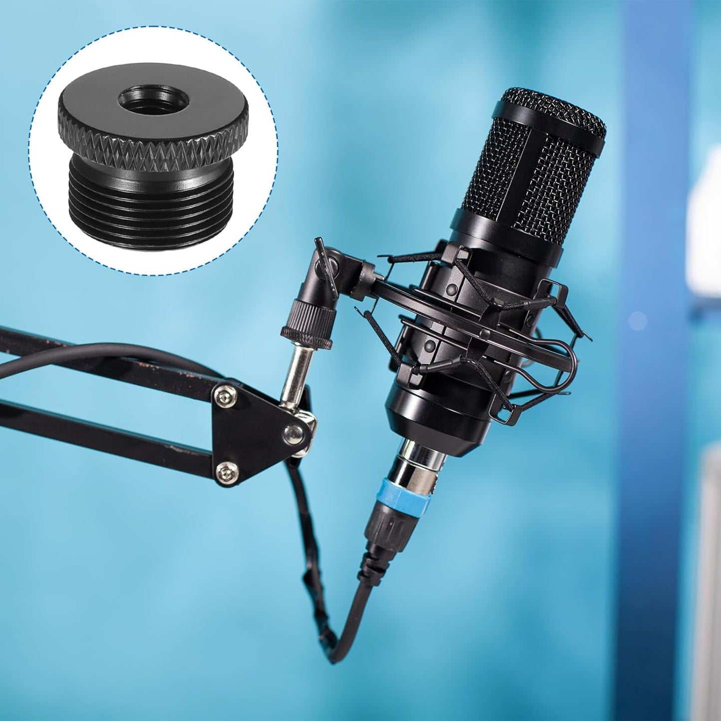 4 Pcs Mic Stand Adapter Microphone Stand Adapter 1/4 Female to 5/8 Male Screw Adapter Thread Tripod Screw Adapter for Microphone Stand Mount to Camera Tripod