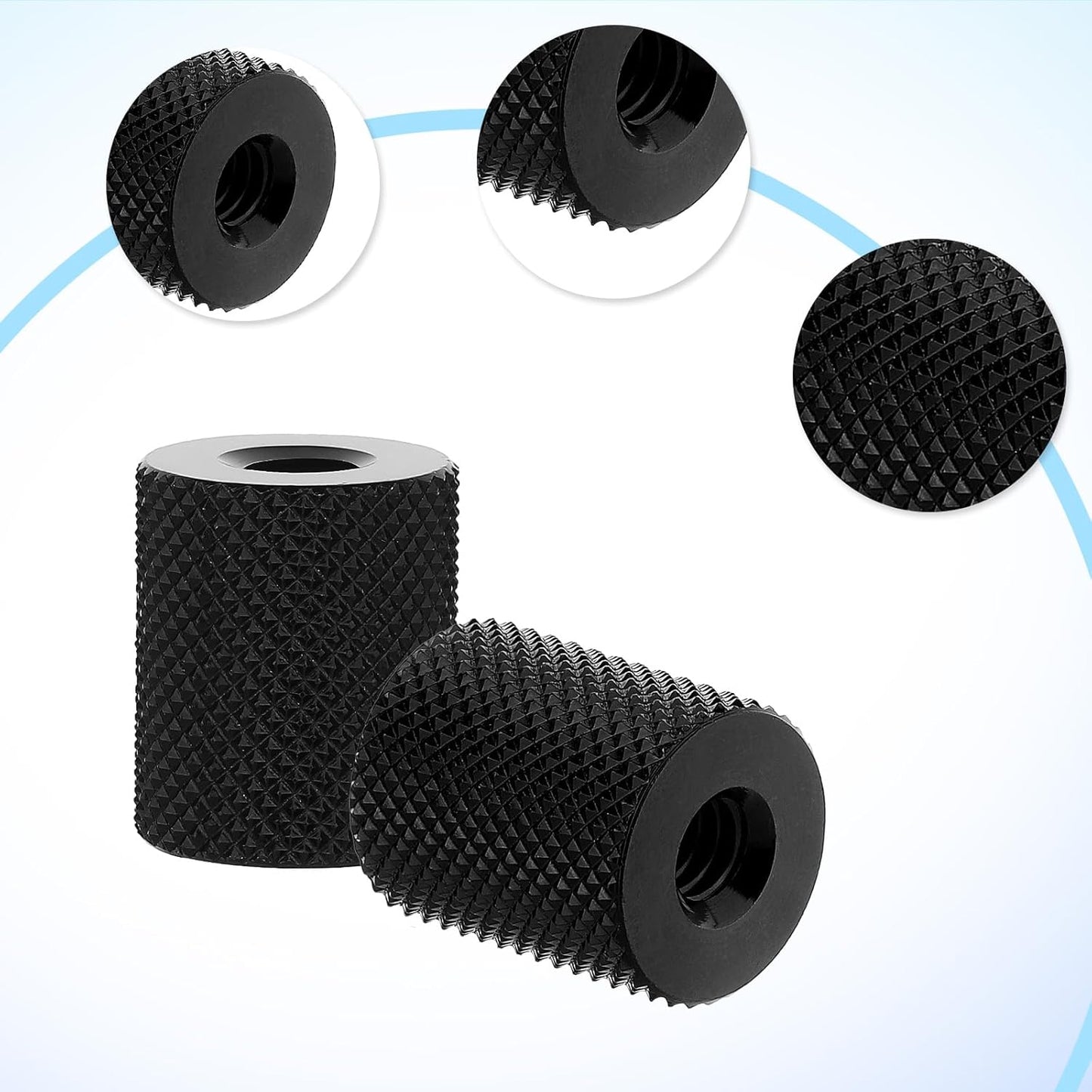4 Pcs Double Female Thread Tripod Cylinder Adapter Screw 1/4 to 1/4 with Center 1/4-20 Thread Photography Equipment Camera Tripod Nut Accessories Suitable for Electric Rails and Light Stands