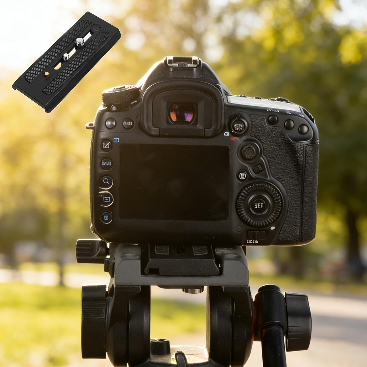 Tripod Quick Release Plate, P200 Quick Release Plate Camera for Tripod, Universal Aluminum Alloy Camera Mounting Base Plates with 1/4" & 3/8" Screws Compatible Connect Adapter for Most Heads