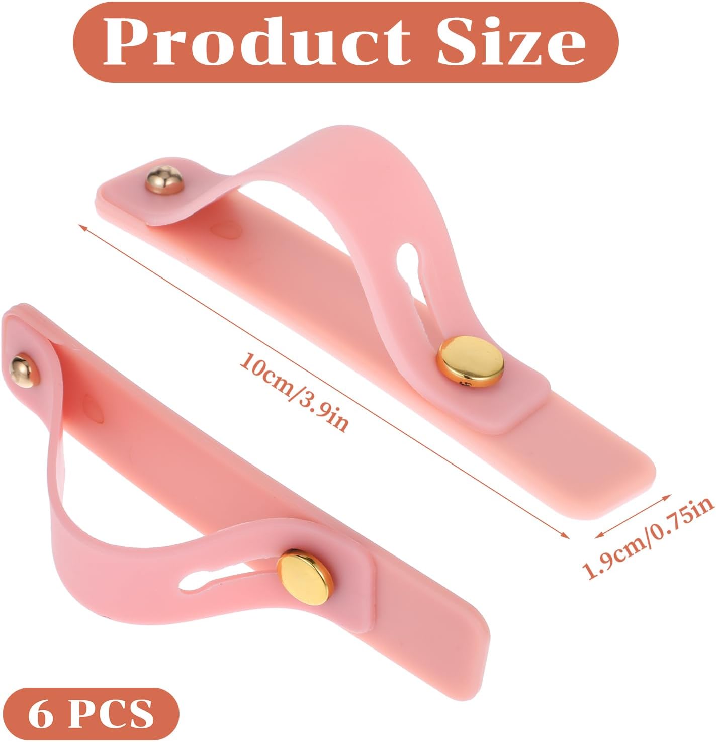 6Pcs Finger Loop Phone Grip Phone Finger Holder Universal Cell Phones Strap Grip Holder Telescopic Phones Strap Stand for Back of Loop Most Case