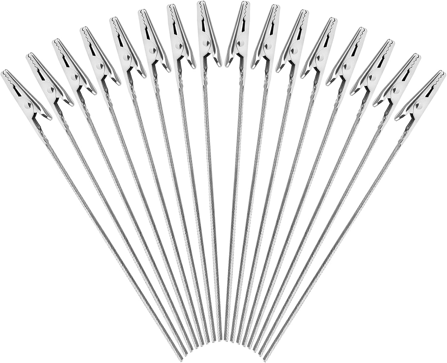 40 PCS l Wire Long-Tailed Alligator Clamp Photo Clip Holder - Alligator Clips for Crafts, DIY Card, Photo, Memo Holder (6inch/150mm)