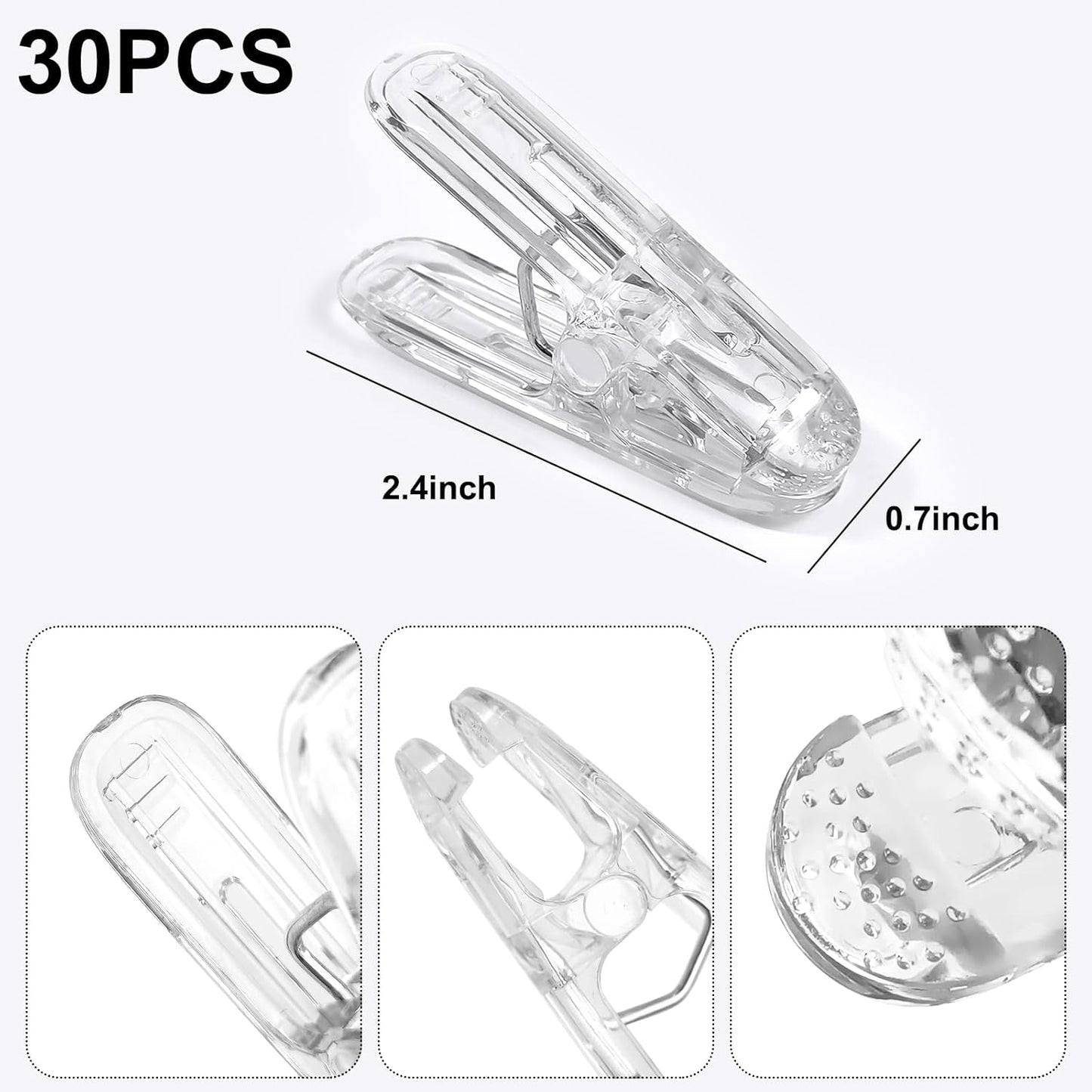 30 Pack Balloon Arch Clips,Clamps for Balloon Arch,Clamps for Backdrop,2.4 Inch Balloons Clip,Spring Clamp for Crafts,Backdrop,Photography,Woodworking,Party,Birthday,Wedding