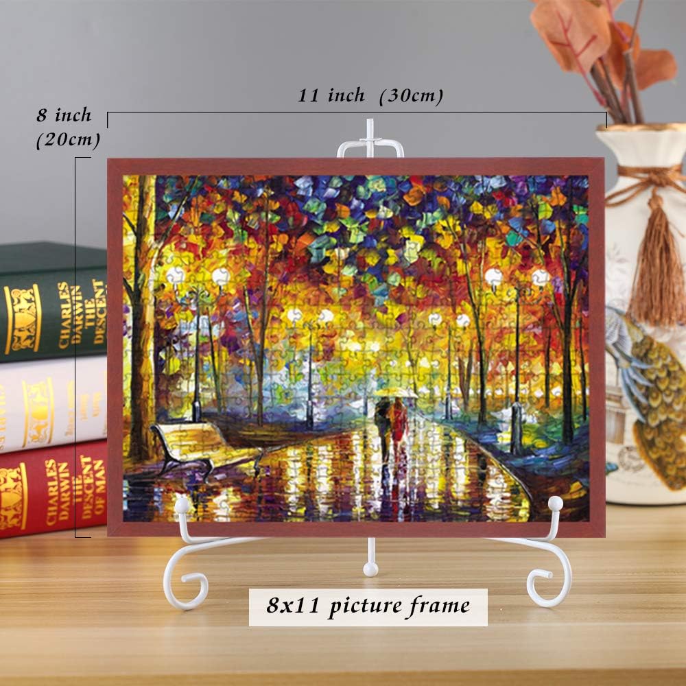 (2 pack 10" Iron Large Plate Stand, White Iron Easel Plate Display Photo Holder Stand, Displays Picture Frames, Cookbooks, Decorative Plates, Tablets and Art