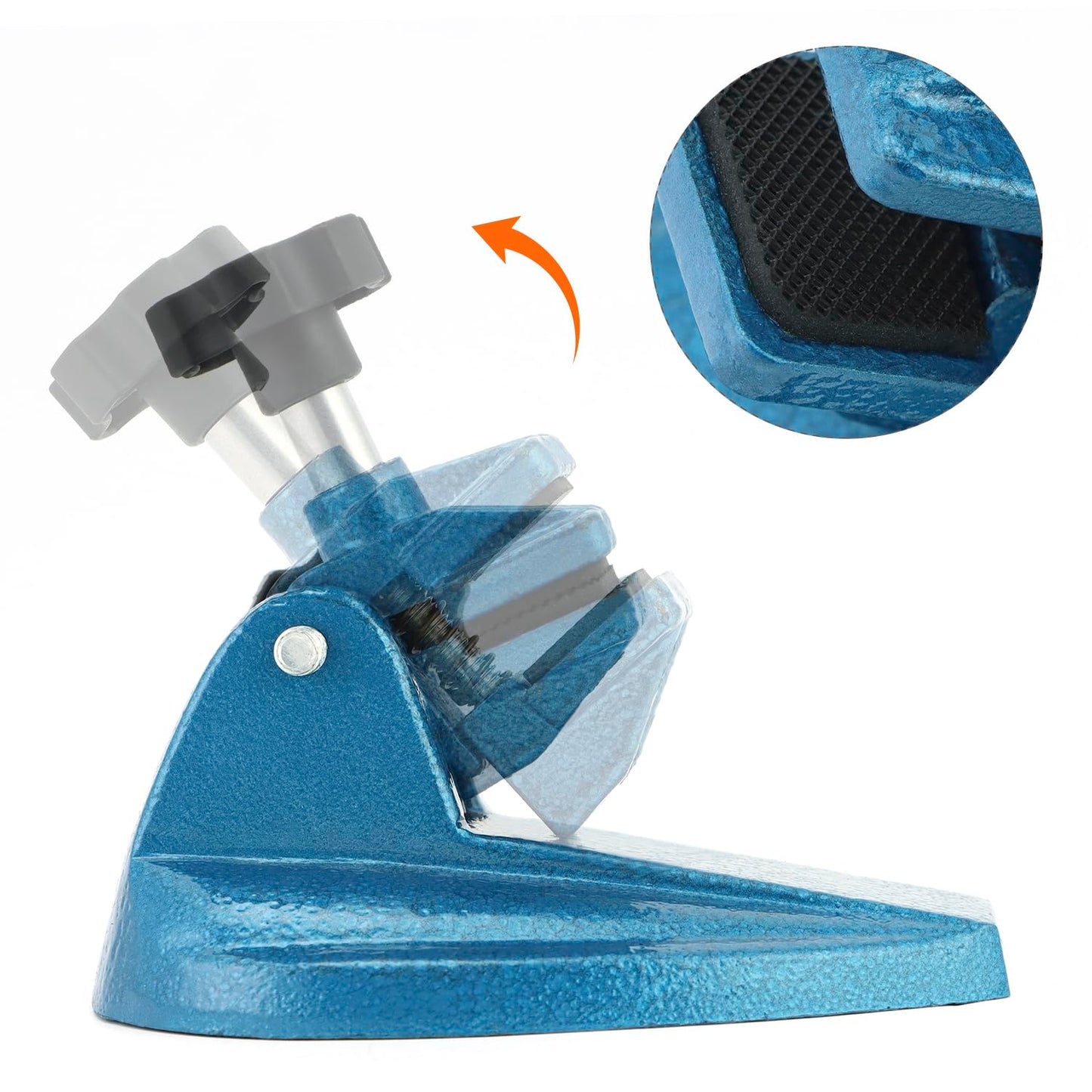 Micrometer Stand with Double Non-Slip Clamping Pad, 2 Pack Painted Cast Iron Base Micrometer Stand for Micrometers Up to 4"