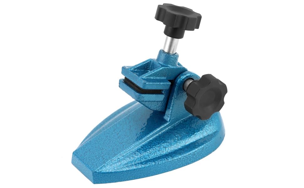 Micrometer Stand with Double Non-Slip Clamping Pad, 2 Pack Painted Cast Iron Base Micrometer Stand for Micrometers Up to 4"