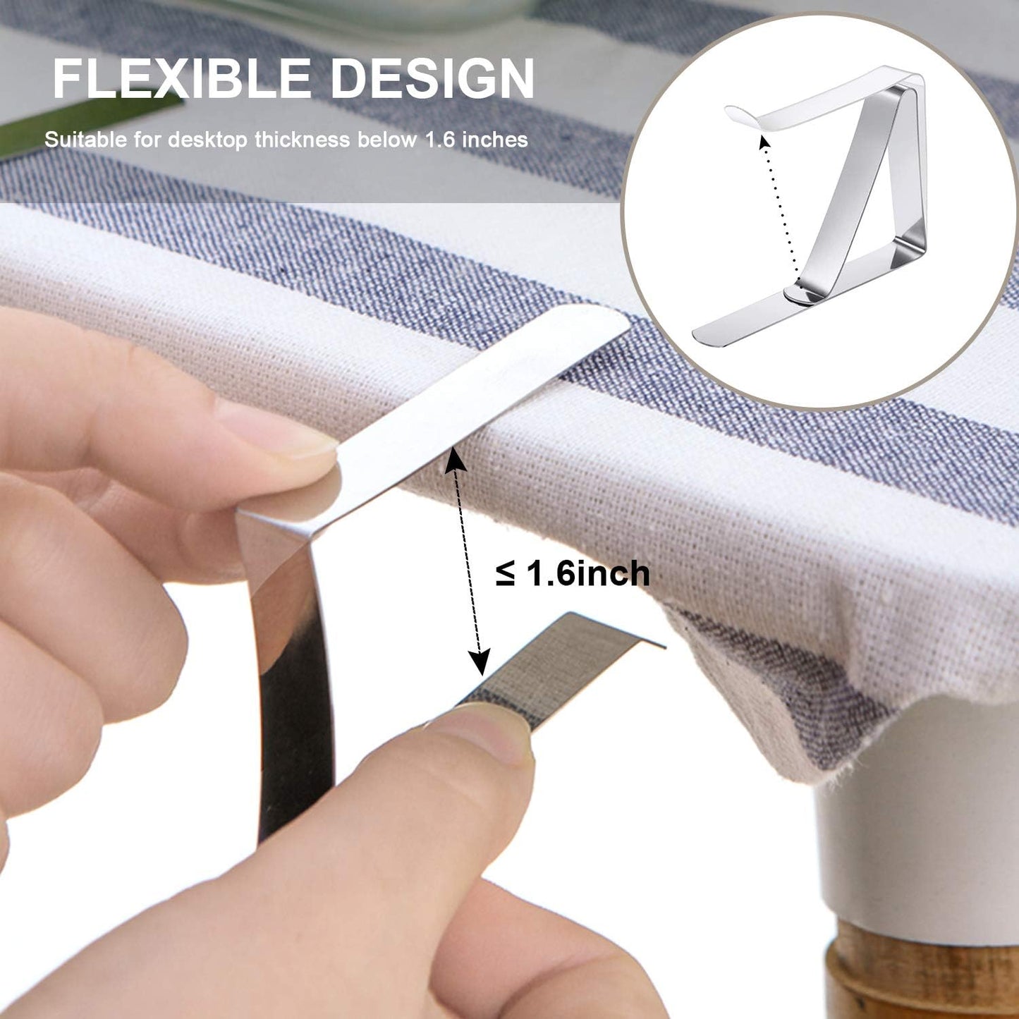 30 Packs Tablecloth Clips Table Cloth Holder Clips,Stainless Steel Outdoor Table Cloths Clip for Picnic Tables,Folding Tables,Clamps for Outdoor Tablecloths,Picnic Tablecover Clip for Party Wedding