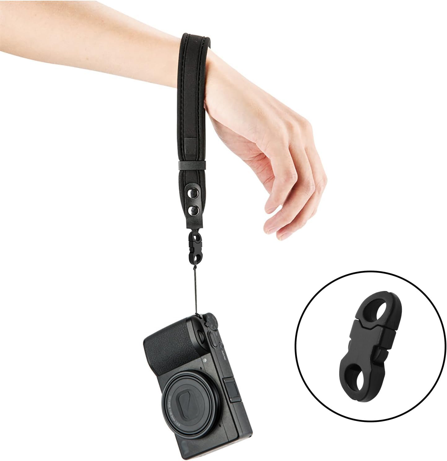 CooBigo 25 Pack Mini Breakaway Buckles, 6mm Side Release Plastic Buckle for Paracord Bracelet Clasp, Paracord Anklet, Braided Necklace, Cameras Strap Rings Accessories