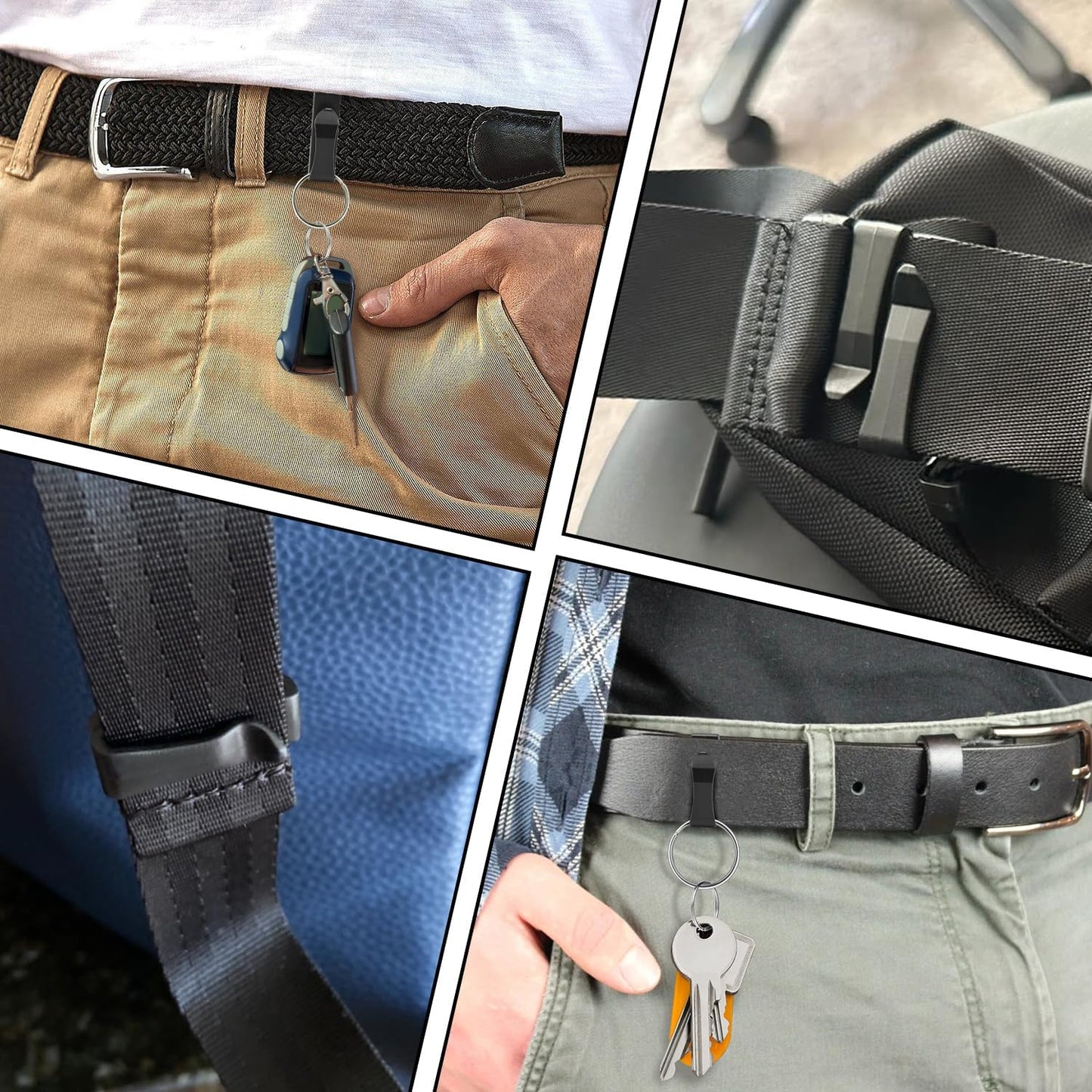 CooBigo Plastic Webbing Ending Clip, Tactical Molle Belt Clip Hook, Hiking Camping Backpack Helmet Goggle Webbing Clip