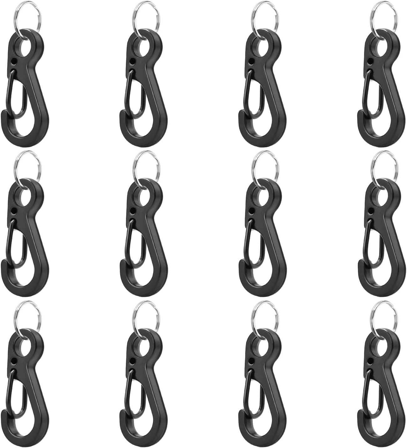 Small Carabiner Clip Metal Spring Snap Hooks Mini Paracord Hanging Clips for Camera Strap, Flashlight, Key Chain