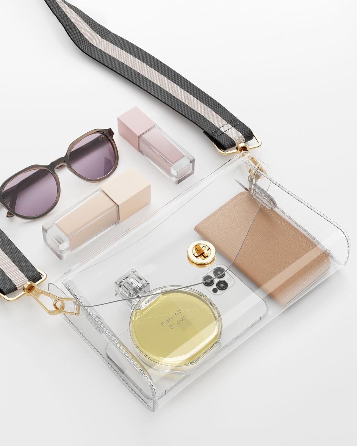 Clear Purse for Women, Clear Bag for Stadium Events, Crossbody Bag Stadium Approved for Sports Concerts Outfits