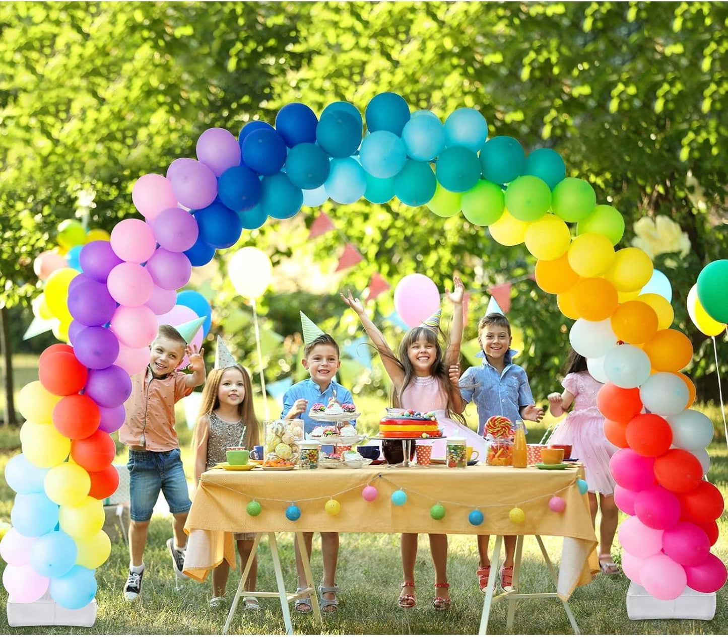4 Pcs Balloon Arch Stands Base Heavyweight Water Bag for Column Stand and Arch Kit Balloon Stand for Party Wedding Graduation Birthday Decor, White