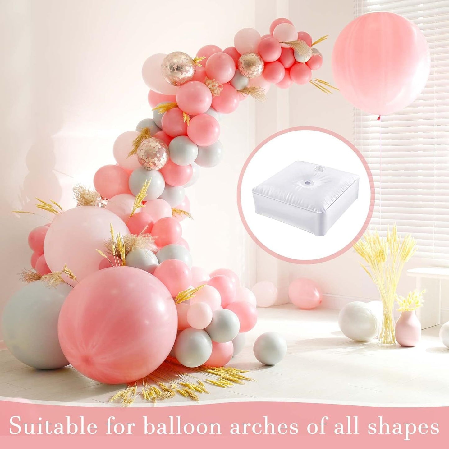 4 Pcs Balloon Arch Stands Base Heavyweight Water Bag for Column Stand and Arch Kit Balloon Stand for Party Wedding Graduation Birthday Decor, White