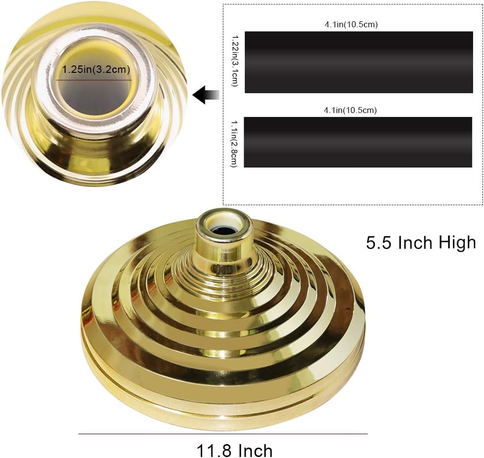 HOOSUN Base Stand for Flag Indoor Outdoor,Flag Pole Floor Stand Base Hold Flagpole Indoor Gold Banner Holder for 1.3'',1.1''And 0.9'' Diameter Flagpole