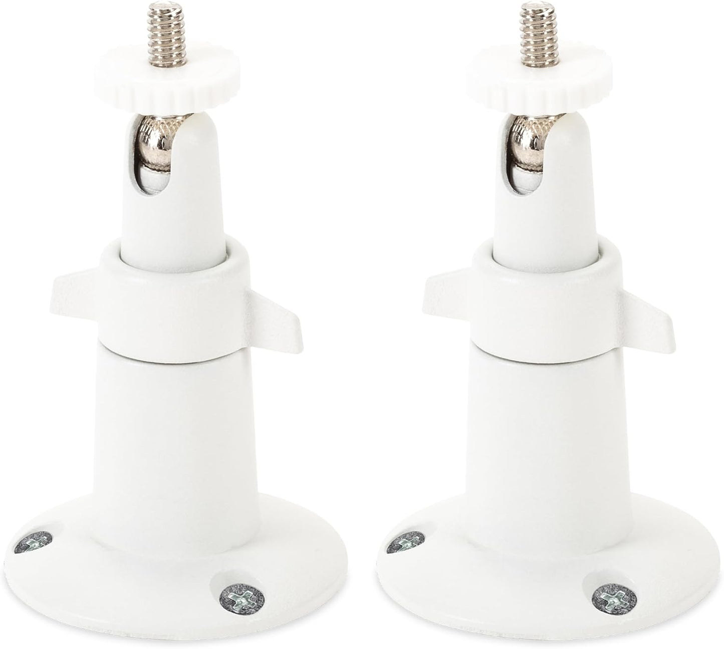 Adjustable Metal Wall Mount for Arlo Essential 3rd Gen/2nd/1st/Go 2/Arlo Pro (6th Gen)/Pro 5S 2K/Pro/4/3/Ultra (3rd Gen)/Ultra 2/Ultra & Ring Stick Up Cam (Battery/Plug-In) (2-Pack, White)