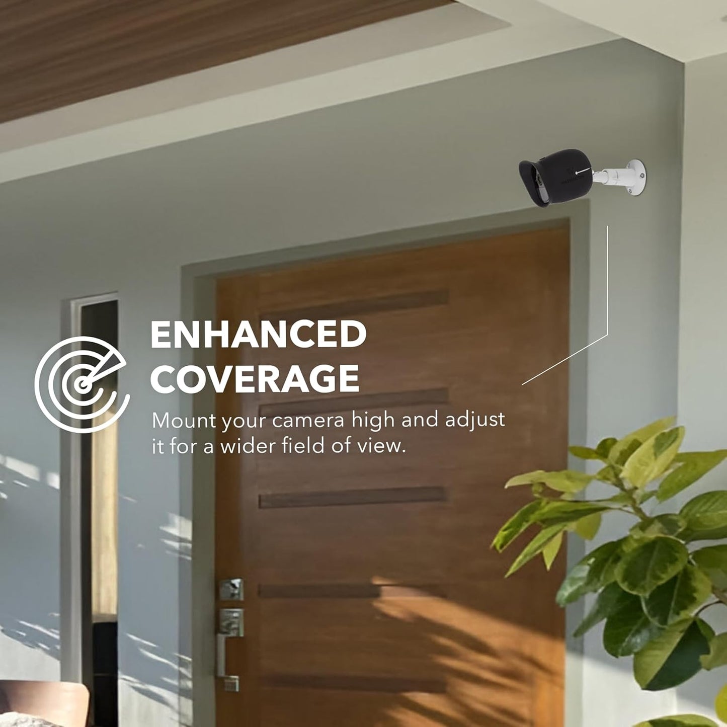 Adjustable Metal Wall Mount for Arlo Essential 3rd Gen/2nd/1st/Go 2/Arlo Pro (6th Gen)/Pro 5S 2K/Pro/4/3/Ultra (3rd Gen)/Ultra 2/Ultra & Ring Stick Up Cam (Battery/Plug-In) (2-Pack, White)