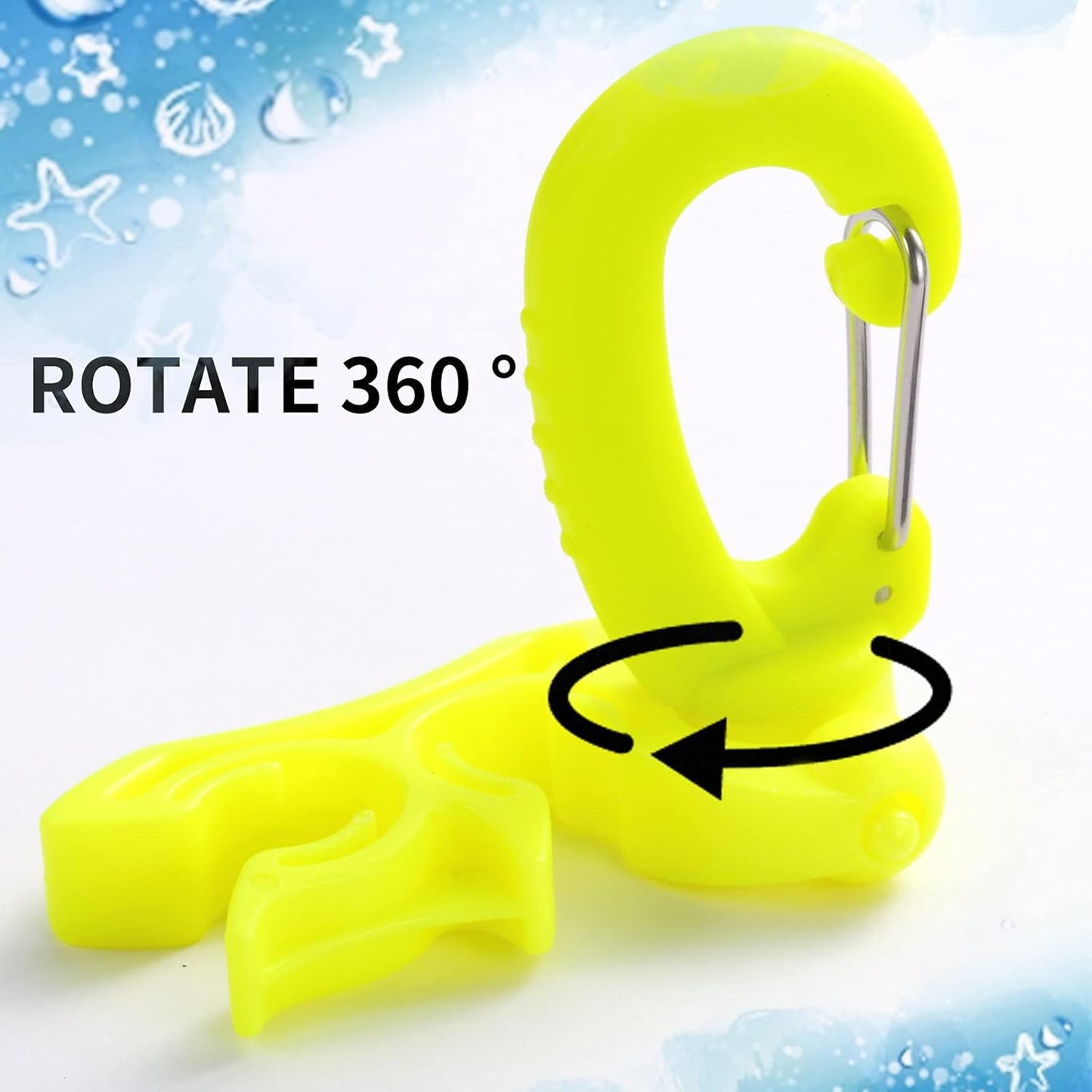 2 Packs Scuba Hose Clip Diving Holder Clip, Double BCD Dive with Snap Hook Buckle for Snorkeling Accessories Select Color
