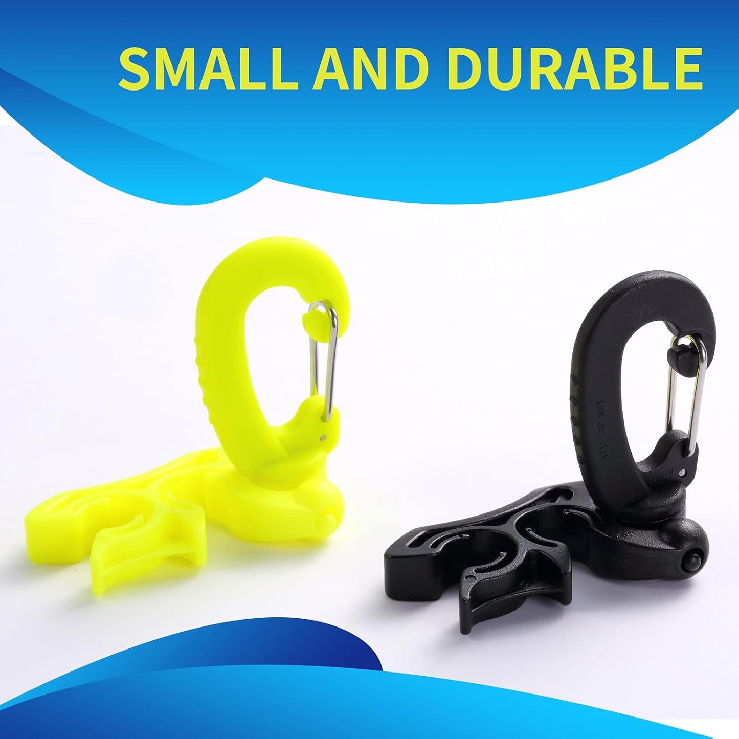 2 Packs Scuba Hose Clip Diving Holder Clip, Double BCD Dive with Snap Hook Buckle for Snorkeling Accessories Select Color