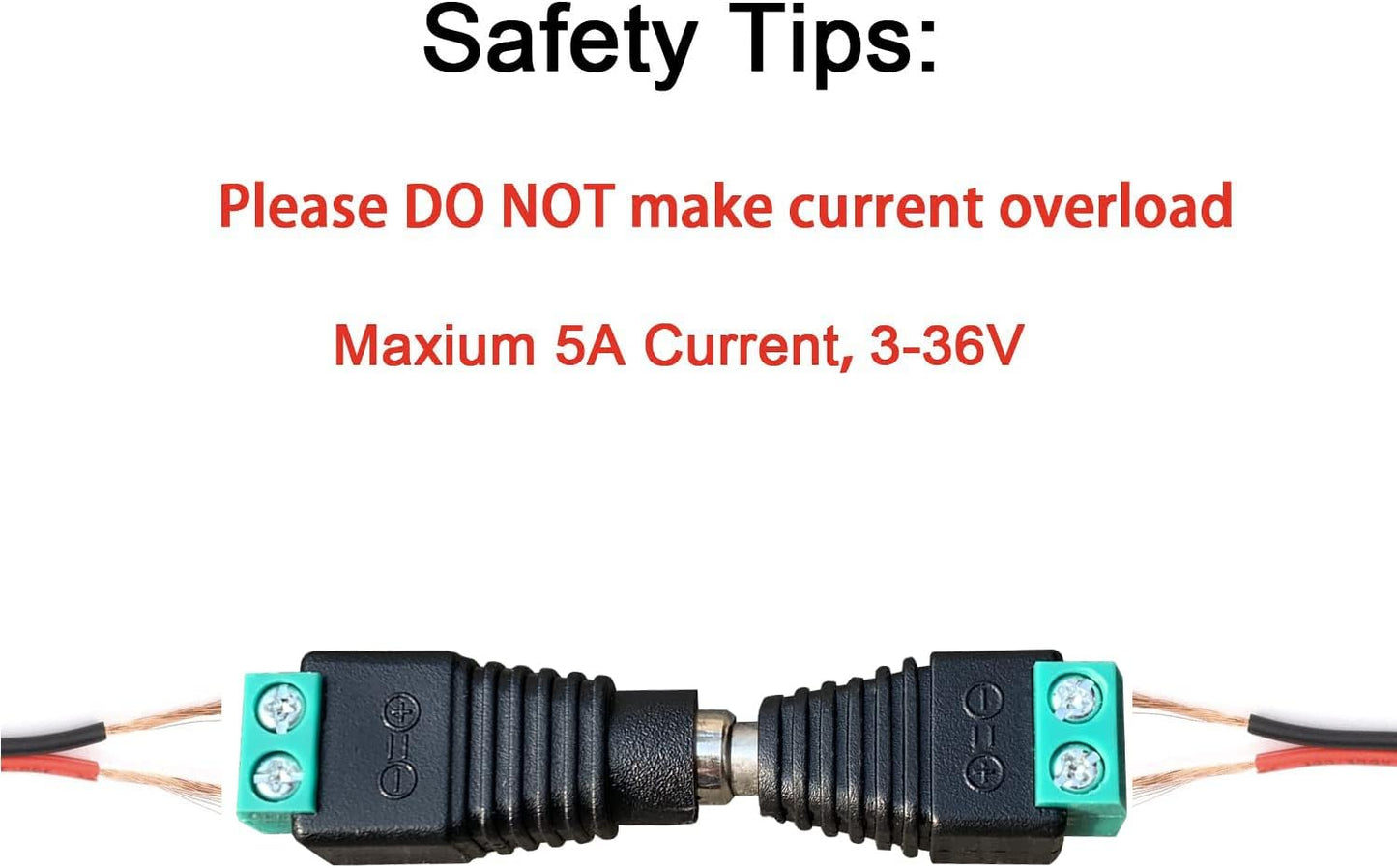 10 Pairs 12V Male+Female 2.1x5.5MM DC Power Jack Plug Adapter Barrel Connector for CCTV Security Camera Led Strip