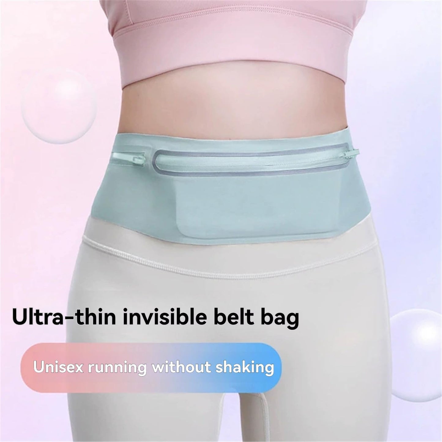 Waterproof Sports Waist Pack with 3 Zippered Compartments for Running, Gym, Hiking - Adjustable 55-120cm Belt, Fits 7.5" Phones - Black, Pink, Grey, Sky Blue, Dark Grey