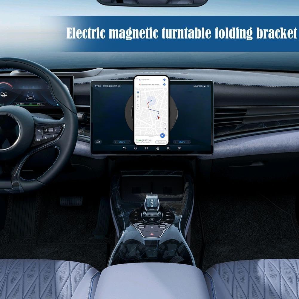 Vacuum Magnetic Suction Cup Phone Car Mount Folding Swivel Stand Rotation Electric Vacuum for MagSafe Stand Universal