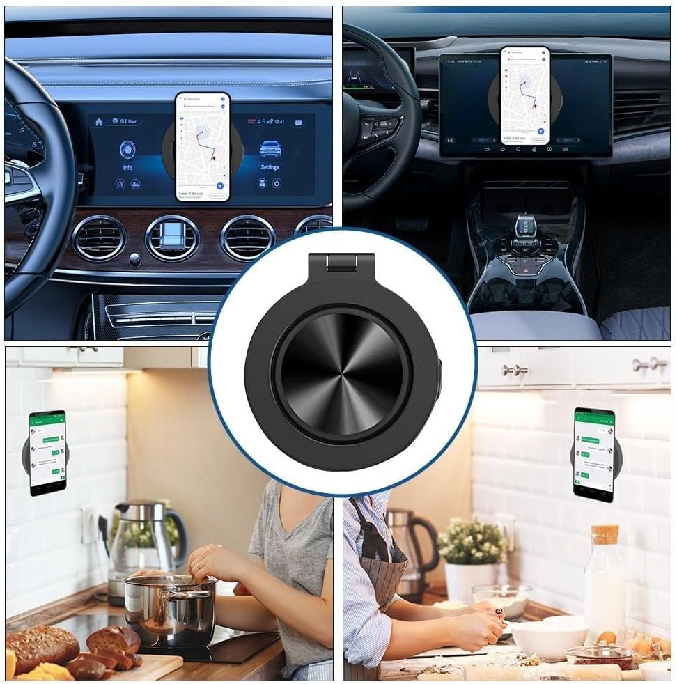 Vacuum Magnetic Suction Cup Phone Car Mount Folding Swivel Stand Rotation Electric Vacuum for MagSafe Stand Universal
