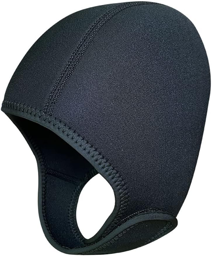 2.5mm Neoprene Dive Cap Surf Cap,Diving Hat,Thermal Wetsuit Hood Cap with Chin Strap,Windproof Cap for Surfing Kayak Rafting Canoe Snorkeling Water Sports