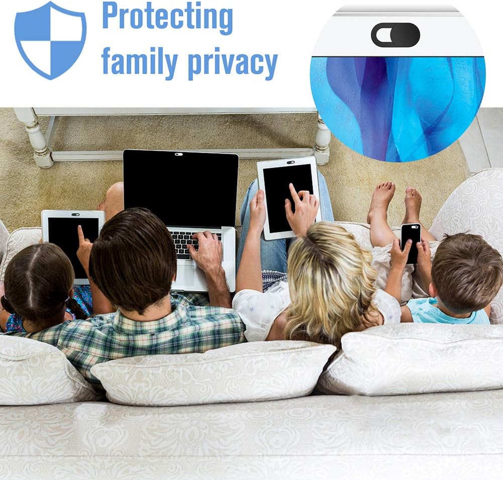 Webcam Cover Slide,[6 Pack] Ultra-Thin Laptop Web Camera Cover Compatible with MacBook,Laptop,PC,Computer,iMac,iPad, iPhone 6/7/8 Plus. 0.022in Thick Web Blocker Protect Your Privacy and Security