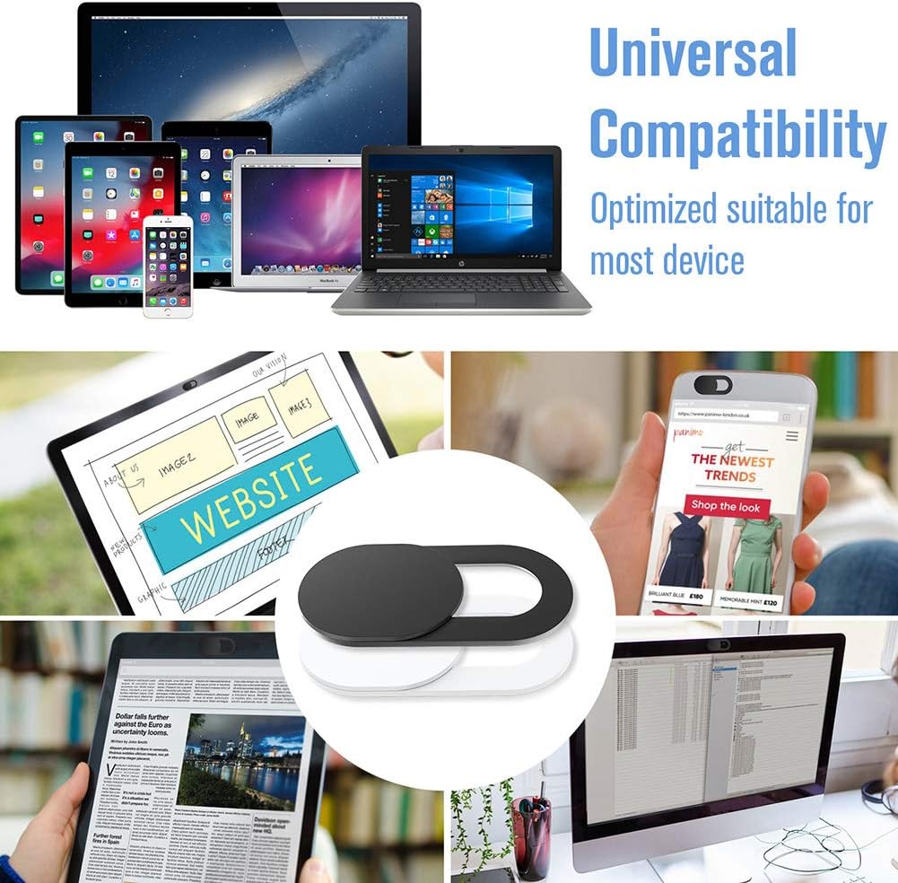 Webcam Cover Slide,[6 Pack] Ultra-Thin Laptop Web Camera Cover Compatible with MacBook,Laptop,PC,Computer,iMac,iPad, iPhone 6/7/8 Plus. 0.022in Thick Web Blocker Protect Your Privacy and Security