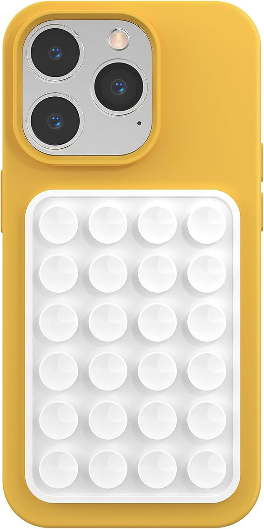Silicone Phone Sticky Grip, Suction Phone Case Mount for iPhone and Android, Hands-Free Sticky Cell Phone Grip, Mobile Fidget Mirror Holder for Selfies and Videos