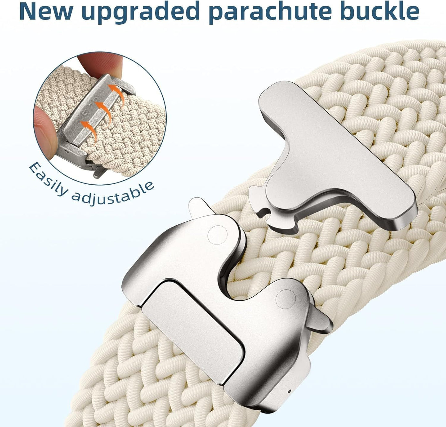Stretchy Braided Band Compatible with Samsung Galaxy Watch 7 Band/FE 6 5 4 40mm 44mm/Watch 6 Classic 47mm 43mm/4 Classic 46mm 42mm/Watch 5 Pro 45mm/Active 2, 20mm Nylon Sport Strap for Men Women