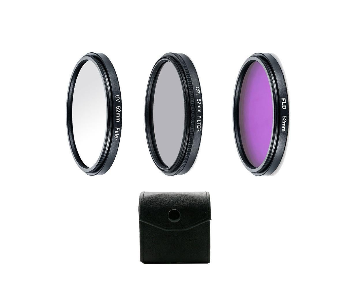 Professional UV CPL Polarizer FLD Photo Photography Filter Kit for SLR Camera