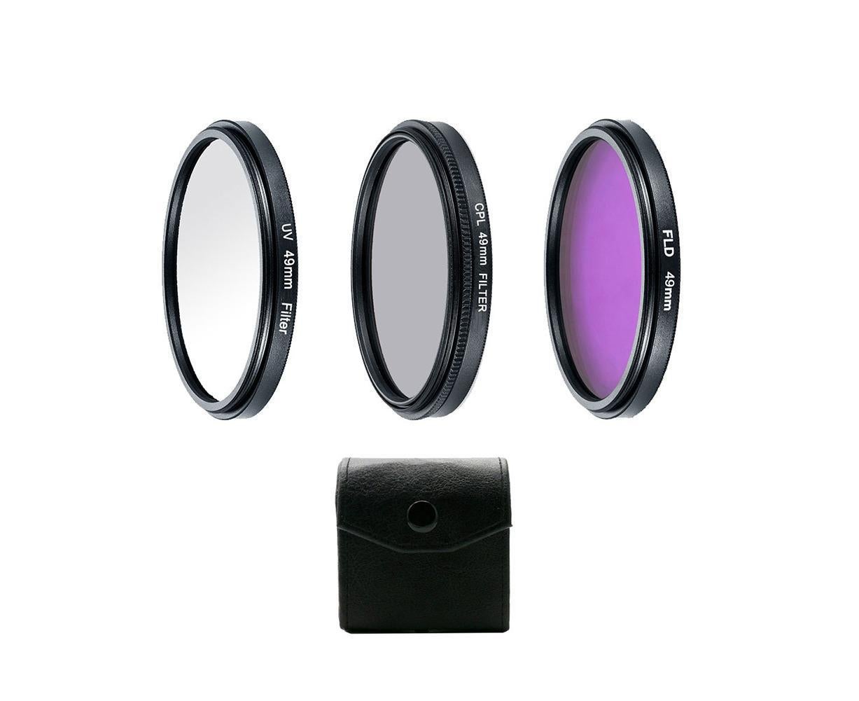 Professional UV CPL Polarizer FLD Photo Photography Filter Kit for SLR Camera