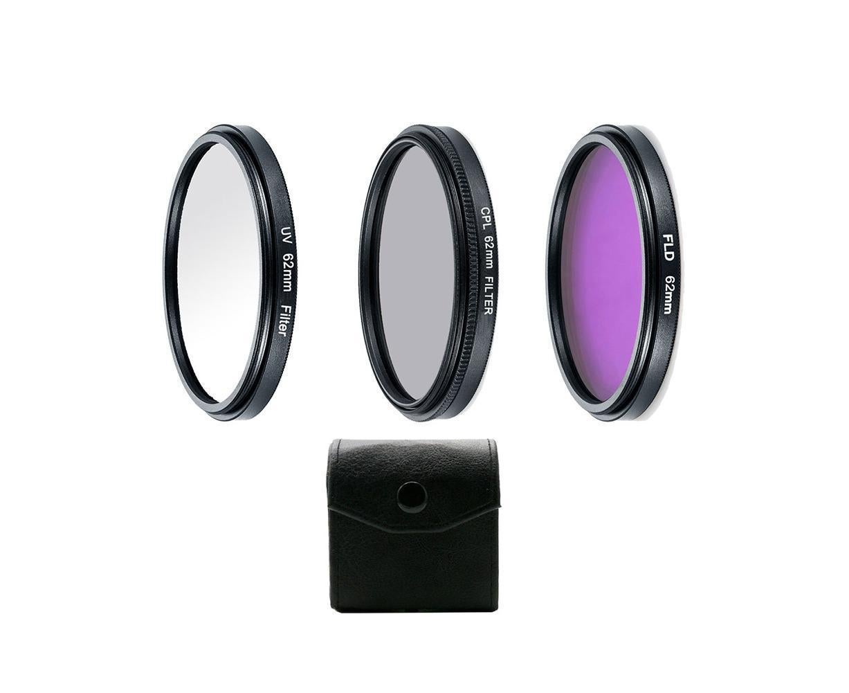 Professional UV CPL Polarizer FLD Photo Photography Filter Kit for SLR Camera
