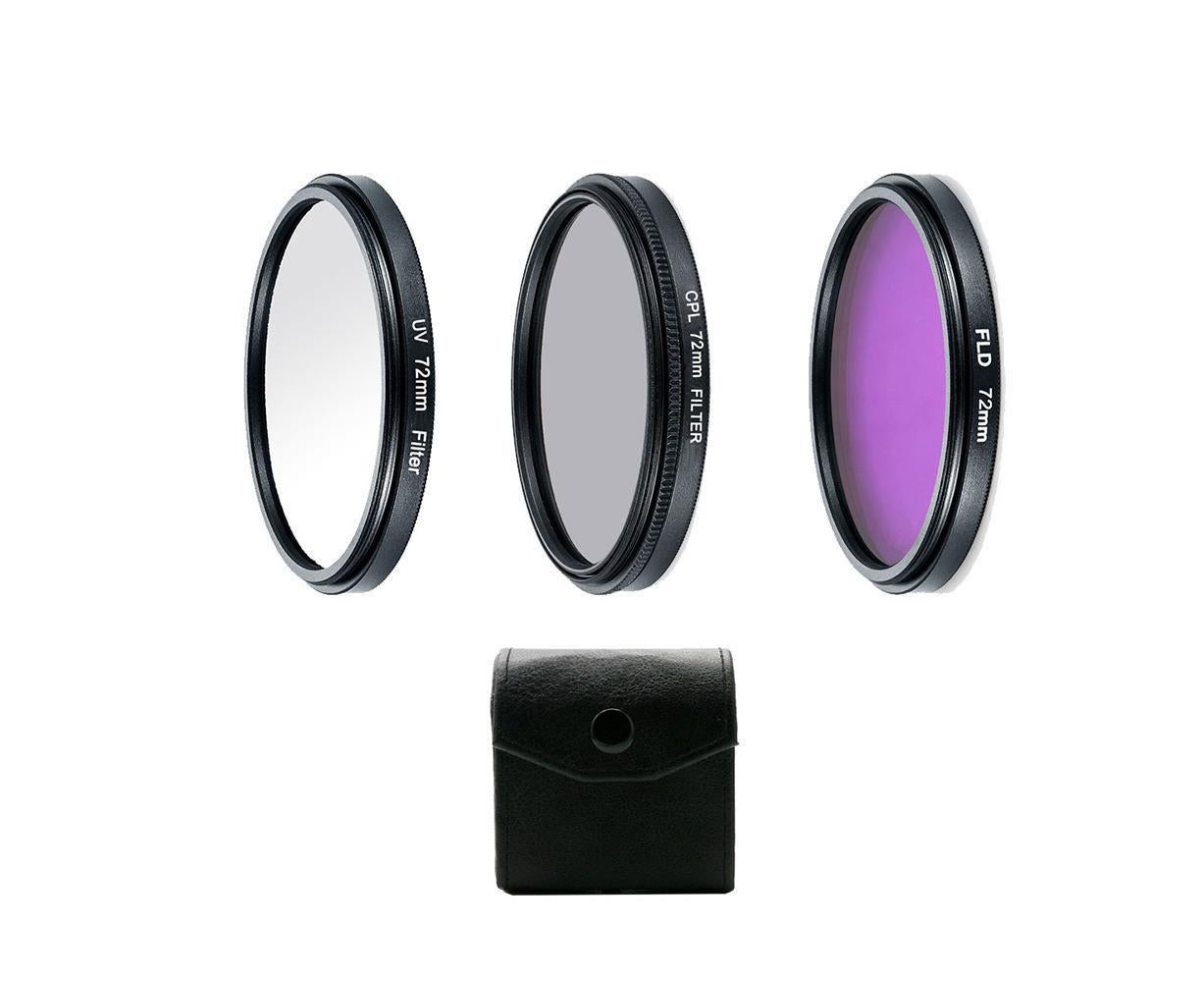 Professional UV CPL Polarizer FLD Photo Photography Filter Kit for SLR Camera