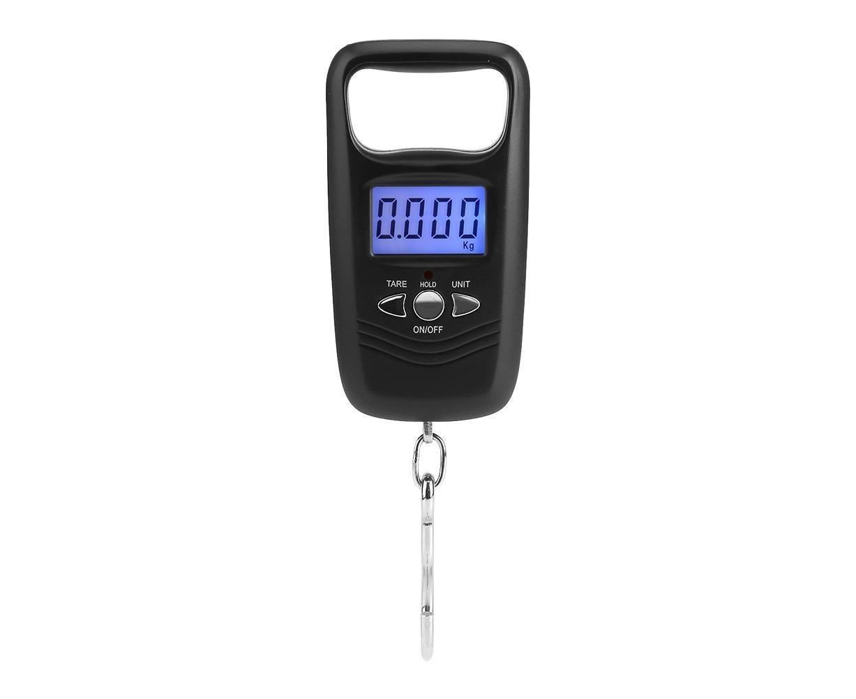 WEIHENG 50kg LCD Digital Hanging Luggage Electronic Pocket Hook Scale with Backlight (Black)