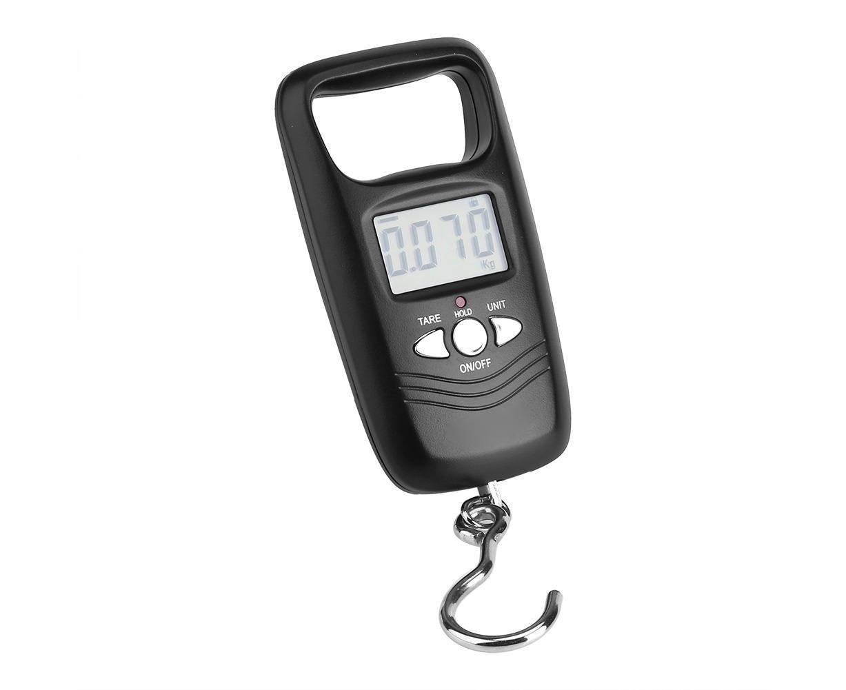 WEIHENG 50kg LCD Digital Hanging Luggage Electronic Pocket Hook Scale with Backlight (Black)
