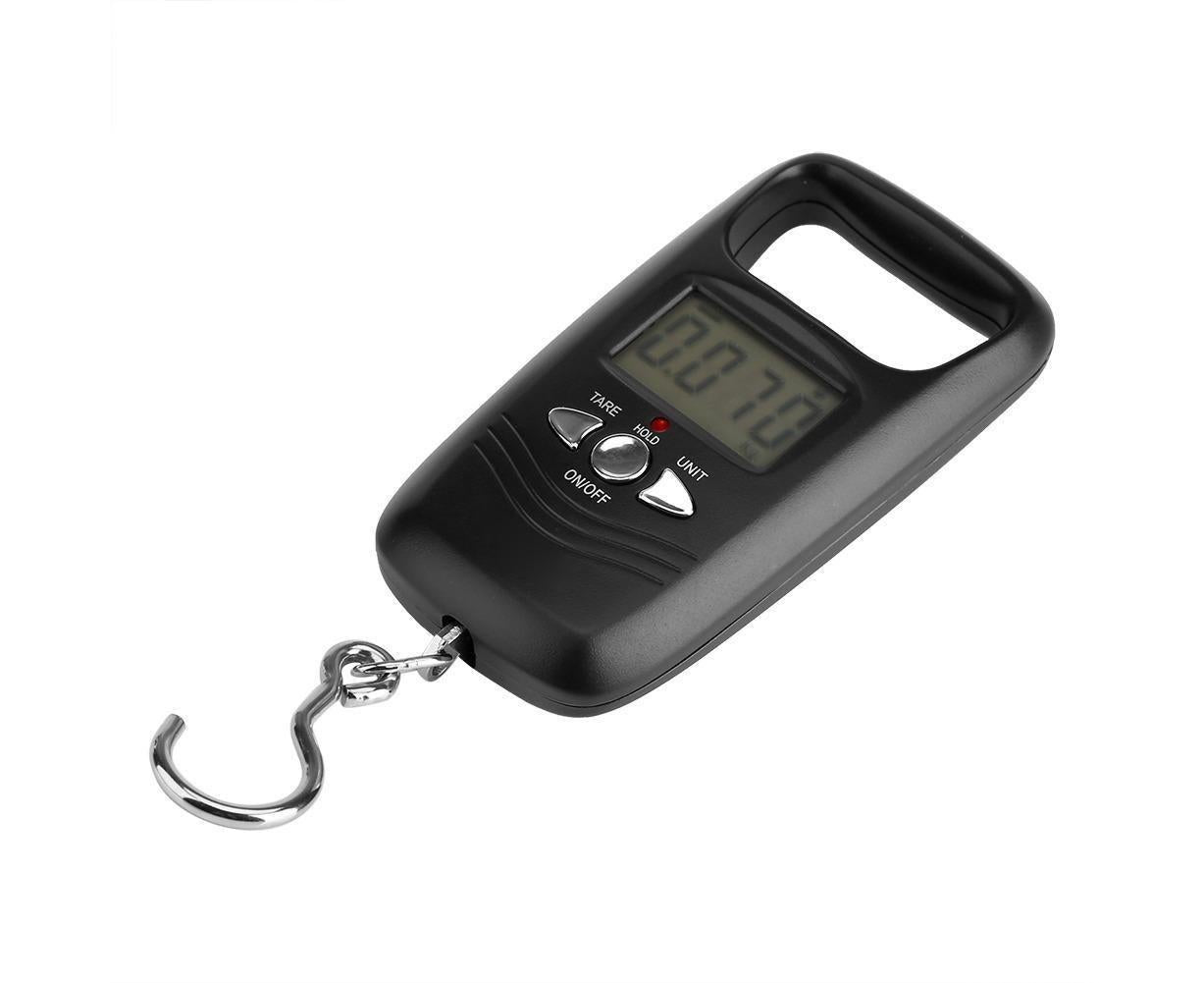 WEIHENG 50kg LCD Digital Hanging Luggage Electronic Pocket Hook Scale with Backlight (Black)