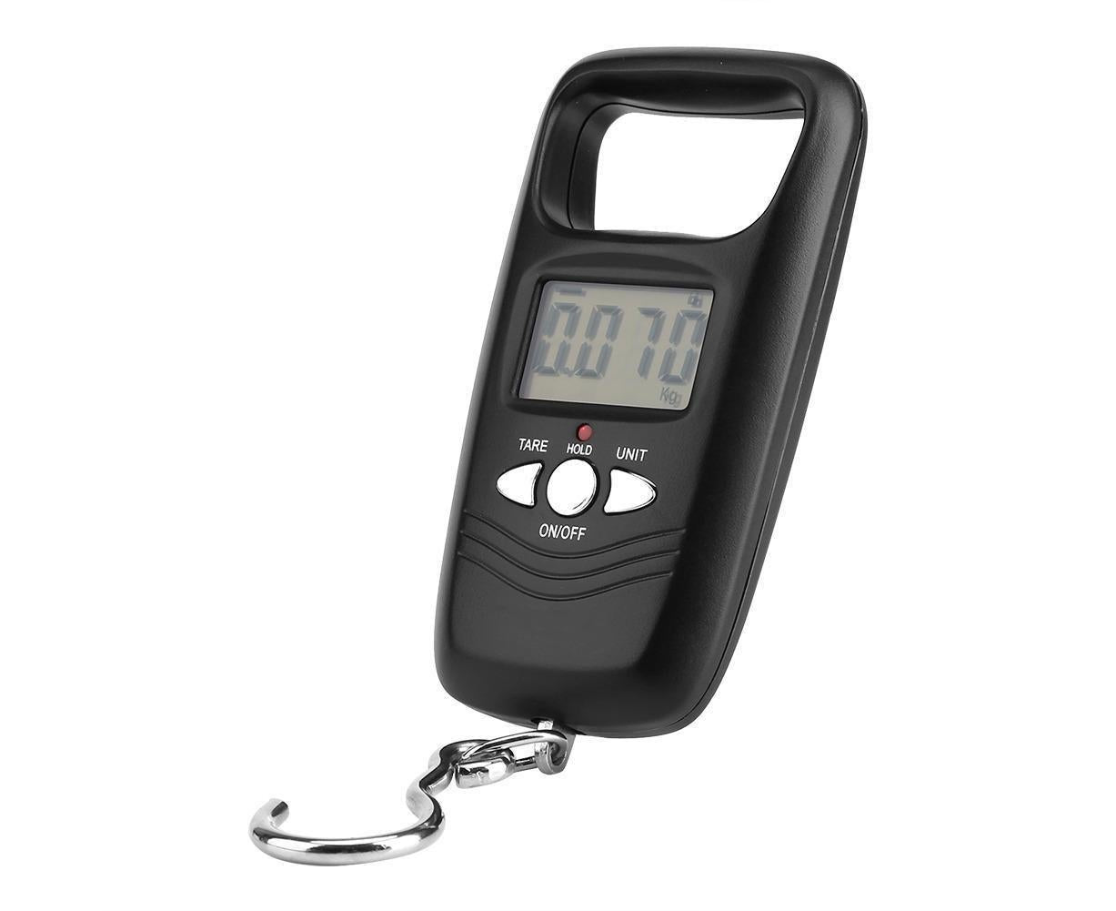 WEIHENG 50kg LCD Digital Hanging Luggage Electronic Pocket Hook Scale with Backlight (Black)